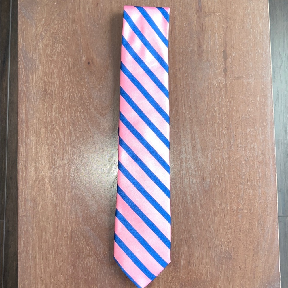 Club Room Men's Catton Stripe Tie - Pink/Blue